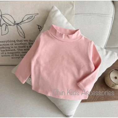 Áo thun cotton siêu ấm giữ nhiệt cổ cao dày dặn, mềm mại cho bé - Giá chỉ 65.000 VND