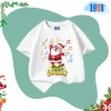 Áo thun cotton trắng 1.988kids in hình Ông già Noel cho bé trai, bé gái - 90.000đ