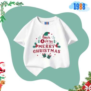 Áo thun cotton trắng 1.988kids in hình Ông già Noel cho bé trai, bé gái - 90.000đ 5 Áo thun cotton trắng 1.988kids in hình Ông già Noel cho bé trai, bé gái - 90.000đ 5