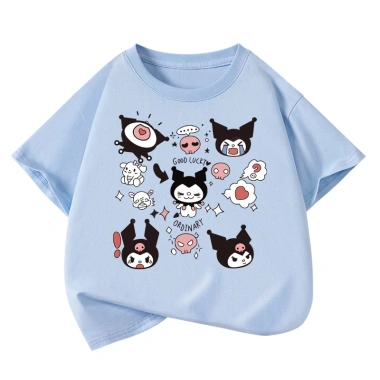 Áo thun cotton trẻ em Dreamy Baby Kuromi rộng rãi, giảm giá 86k tại COD TP.HCM