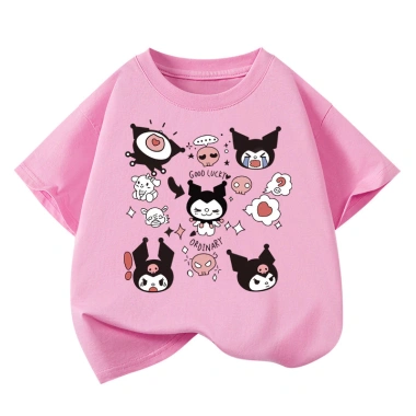Áo thun cotton trẻ em Dreamy Baby Kuromi rộng rãi, giảm giá 86k tại COD TP.HCM
