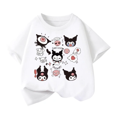 Áo thun cotton trẻ em Dreamy Baby Kuromi rộng rãi, giảm giá 86k tại COD TP.HCM