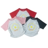 Áo Thun Cotton Trẻ Em Raglan Tay Ngắn In Hoa Cười Smile Phối Màu Giá 85.500₫