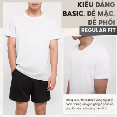 Áo thun cotton unisex LADOS-39.202, trơn, thoáng mát, thấm hút – giảm còn 153.000₫