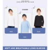 Áo thun dài tay BabyloveGO cho bé trai và bé gái, cotton mềm mịn, cổ tròn basic, giảm còn 99.000₫ 5