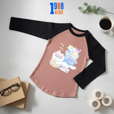 Áo thun dài tay bé gái 1.988kids Cinnamoroll bánh kem, nhiều màu cotton, chỉ 96.000₫