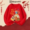 Áo thun dài tay bé gái BabyloveGO mùa thu đông, thun cotton in hình Baby Three mẫu mới siêu yêu - 129k