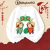 Áo thun dài tay bé gái BabyloveGO mùa thu đông, thun cotton in hình Baby Three mẫu mới siêu yêu - 129k 7