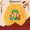 Áo thun dài tay bé gái BabyloveGO mùa thu đông, thun cotton in hình Baby Three mẫu mới siêu yêu - 129k 9