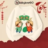 Áo thun dài tay bé gái BabyloveGO mùa thu đông, thun cotton in hình Baby Three mẫu mới siêu yêu - 129k 10