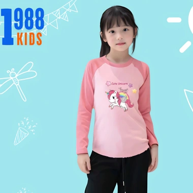 Áo thun dài tay bé gái hình ngựa pony, phù hợp 15‑38kg, áo phông thời trang mã TED038 – Giá chỉ 78.500đ