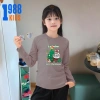 Áo thun dài tay bé gái Labubu ông già Noel, cotton giữ nhiệt 15-38kg, mã TED02, giá ưu đãi 78.500₫ 3