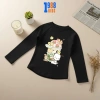 Áo thun dài tay bé gái Pochacco ly trà sữa cotton mềm mại, thoải mái
