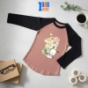 Áo thun dài tay bé gái Pochacco ly trà sữa cotton mềm mại, thoải mái 2