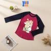 Áo thun dài tay bé gái Pochacco ly trà sữa cotton mềm mại, thoải mái 4