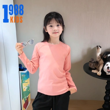 Áo Thun Dài Tay Bé Gái Trơn Vải BoZip Co Giãn Đẹp Mã 1.988TDE02 - 78.500 VND 4 Áo Thun Dài Tay Bé Gái Trơn Vải BoZip Co Giãn Đẹp Mã 1.988TDE02 - 78.500 VND 4