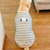 Áo thun dài tay chó lớn chống rụng lông, thoáng khí sọc đen trắng polyester Golden Retriever, Labrador, Border Collie 2
