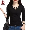 Áo thun dài tay cổ chữ V mỏng style Hàn Quốc size lớn mùa xuân thu, giá 151,416 VND 5