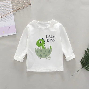 Áo thun dài tay cotton bé trai, bé gái mẫu khủng long – giảm còn 34.810đ 4