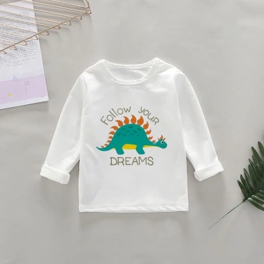 Áo thun dài tay cotton bé trai, bé gái mẫu khủng long – giảm còn 34.810đ 7