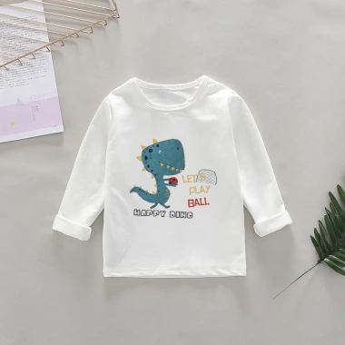Áo thun dài tay cotton bé trai, bé gái mẫu khủng long – giảm còn 34.810đ 8