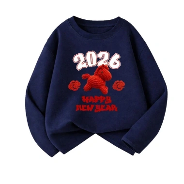 Áo thun dài tay Happy New Year unisex cotton mềm mát size 8-97kg giảm giá 129k 6