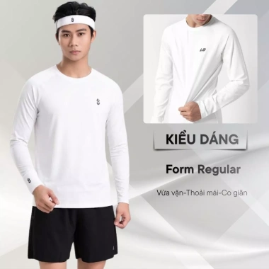 Áo thun dài tay nam LADOS-19.182 giữ nhiệt, vải thun poly co dãn, ôm sát, siêu nhẹ, giá 117.000₫ 4