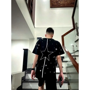 Áo Thun Đôi Nam Nữ Đôn Lờ Cờ E Chấm Đốm Sáng - Phong Cách Hàn Mới, Giá 66.300₫ 5