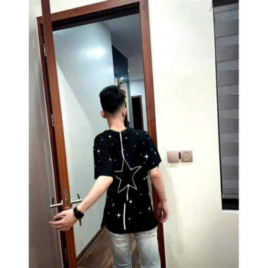 Áo Thun Đôi Nam Nữ Đôn Lờ Cờ E Chấm Đốm Sáng - Phong Cách Hàn Mới, Giá 66.300₫ 7