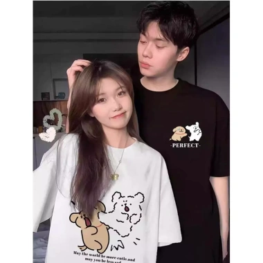 Áo thun đôi nam nữ tình nhân - trẻ trung, thời thượng - RTOML - giá 69.000₫