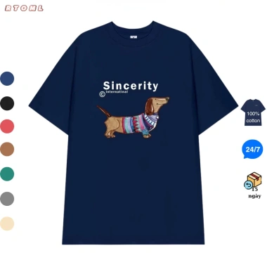 Áo thun form rộng anime xúc xích dog limited - Oversize thời trang nam nữ 69k