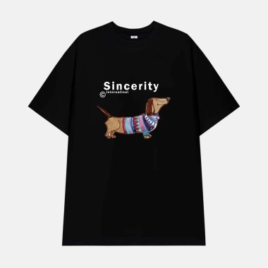 Áo thun form rộng anime xúc xích dog limited - Oversize thời trang nam nữ 69k