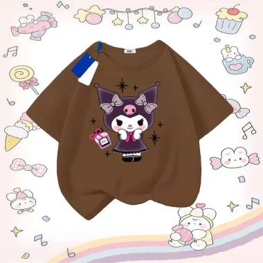 Áo Thun Gái Hàng Đầu Mùa Hè 100% Cotton Thoáng Khí Dáng Rộng Cổ Tròn In Thỏ Nhỏ Hoa Đơn Giá Ưu Đãi 85.999 VND