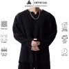 Áo thun gân tăm nam dài tay cổ tròn TOMIJUN co giãn 4 chiều unisex trẻ trung năng động 2