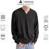 Áo thun gân tăm nam dài tay cổ tròn TOMIJUN co giãn 4 chiều unisex trẻ trung năng động 10