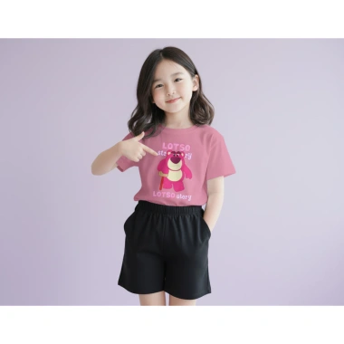 Áo thun Gấu Dâu Lotso cho Bé 15-40kg - Cotton thoáng mát, nhiều màu, giảm 20% TE151