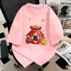 Áo thun gia đình 100% cotton RANZIHUI dáng rộng cổ tròn Tết Nguyên Đán 2.026 cha mẹ và con 7