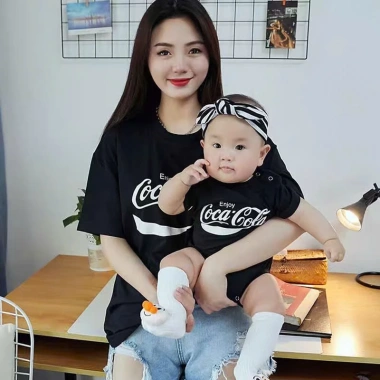 Áo thun gia đình CocaCola cotton, đủ màu, size 100kg, giảm giá 47.000đ 5