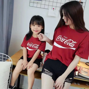Áo thun gia đình CocaCola cotton, đủ màu, size 100kg, giảm giá 47.000đ 8