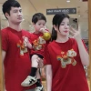 Áo thun gia đình họa tiết ngựa may mắn đỏ Tết, mềm mát cotton 8‑75kg - MinBee 109k