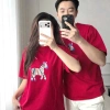 Áo thun gia đình họa tiết ngựa may mắn đỏ Tết, mềm mát cotton 8‑75kg - MinBee 109k 5