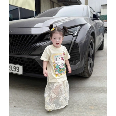 Áo thun gia đình Kitty Klome form xuông unisex cho mẹ và bé giá chỉ 175.000₫