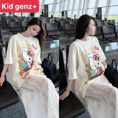 Áo thun gia đình Kitty Klome form xuông unisex cho mẹ và bé giá chỉ 175.000₫ 3 Áo thun gia đình Kitty Klome form xuông unisex cho mẹ và bé giá chỉ 175.000₫ 3