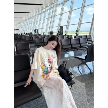 Áo thun gia đình Kitty Klome form xuông unisex cho mẹ và bé giá chỉ 175.000₫