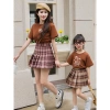 Áo thun gia đình màu nâu Dad Mom Me cotton 100% co giãn 4C mát, in bền, bảo hành - 123k 6