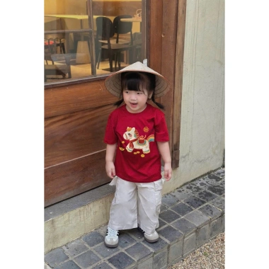 Áo thun gia đình ngựa đồng xu vàng cho bé - áo phông mùa hè unisex trẻ em, phong cách kid genz, giá 126.000₫ 4