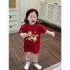 Áo Thun Gia Đình Ngựa In Giả Thêu Đỏ Đô Nam Nữ MC HOUSE Cổ Tròn Tay Lỡ Rộng 119k 5