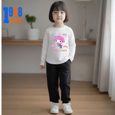 Áo thun giữ nhiệt dài tay thu đông cho bé gái Kuromi Mylody size 15‑38kg đồ ấm giảm giá 96.000 VNĐ