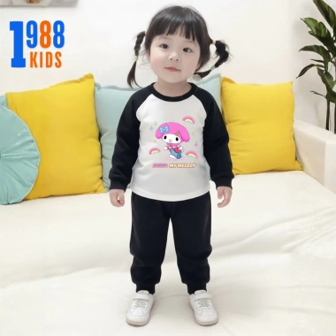 Áo thun giữ nhiệt dài tay thu đông cho bé gái Kuromi Mylody size 15‑38kg đồ ấm giảm giá 96.000 VNĐ
