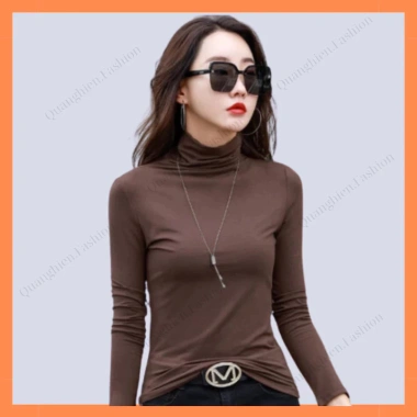 Áo thun giữ nhiệt nữ tay dài cổ lọ 3 phân ôm body siêu ấm, co giãn đa màu 39.900₫ 3